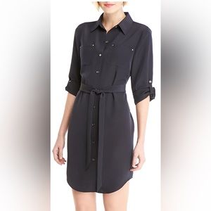 The Limited navy shirtdress with fabric belt
